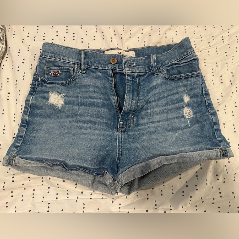 Hollister Women's Light Blue Jean Shorts